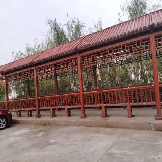 北京铝合金廊架  庭院遮阳乘廊架  简约现代风金属花架  施工快 拼装型 广科大铝艺