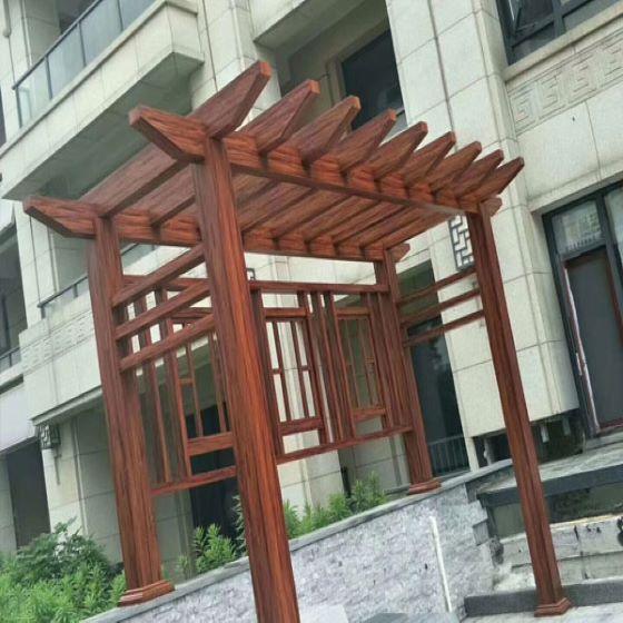 北京户外凉亭中式遥控电动花园别墅遮阳光房庭院铝合金亭子施工案例